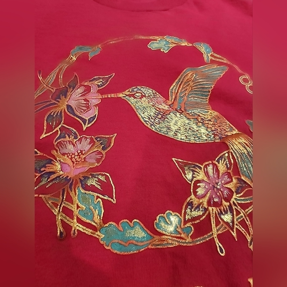 Vtg Colorado hummingbird flower single stitch Tshirt - Picture 3 of 9